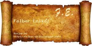 Felber Enikő névjegykártya