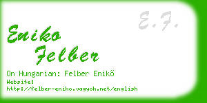 eniko felber business card